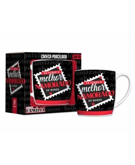 CANECA PORCELANA URBAN 300 ML FAMILIA - NAMORADO O MELHOR