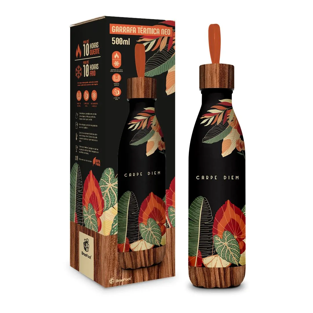 GARRAFA TERMICA METAL NEO 500ML FLY - CARPE DIEM