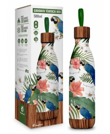 GARRAFA TÉRMICA METAL 500ML NEO FLY-TROPICAL 