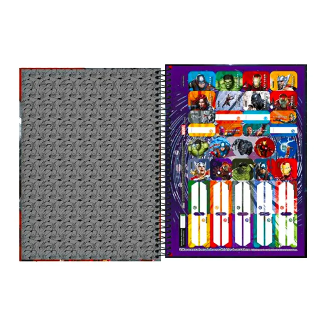 CADERNO UNIVERSITÁRIO AVENGERS 1 MATÉRIA - 80 FOLHAS