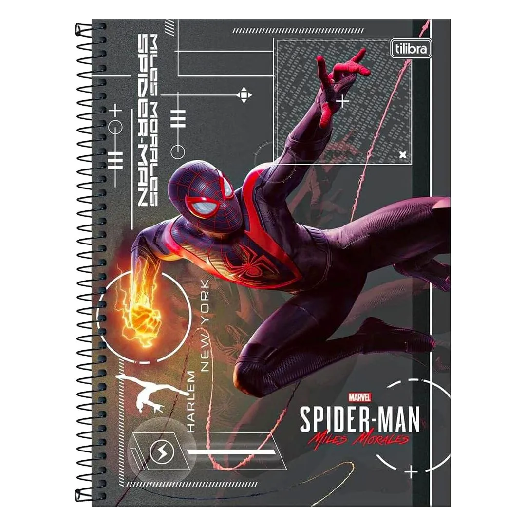 CADERNO UNIVERSITÁRIO SPIDER-MAN GAME 1 MATÉRIA - 80 FOLHAS