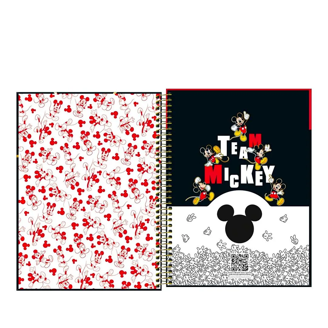 CADERNO UNIVERSITÁRIO MICKEY 1 MATÉRIA - 80 FOLHAS