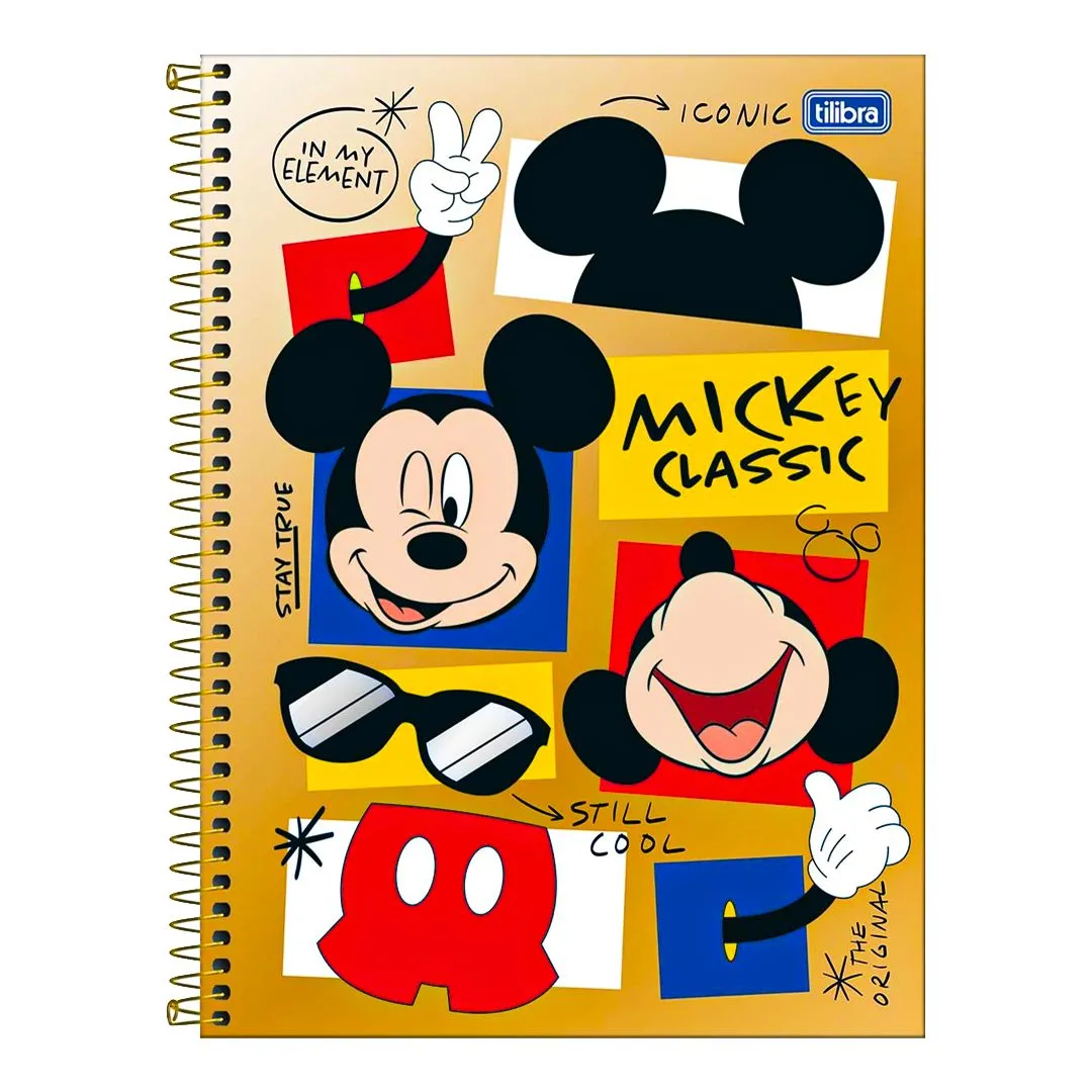 CADERNO UNIVERSITÁRIO MICKEY 1 MATÉRIA - 80 FOLHAS