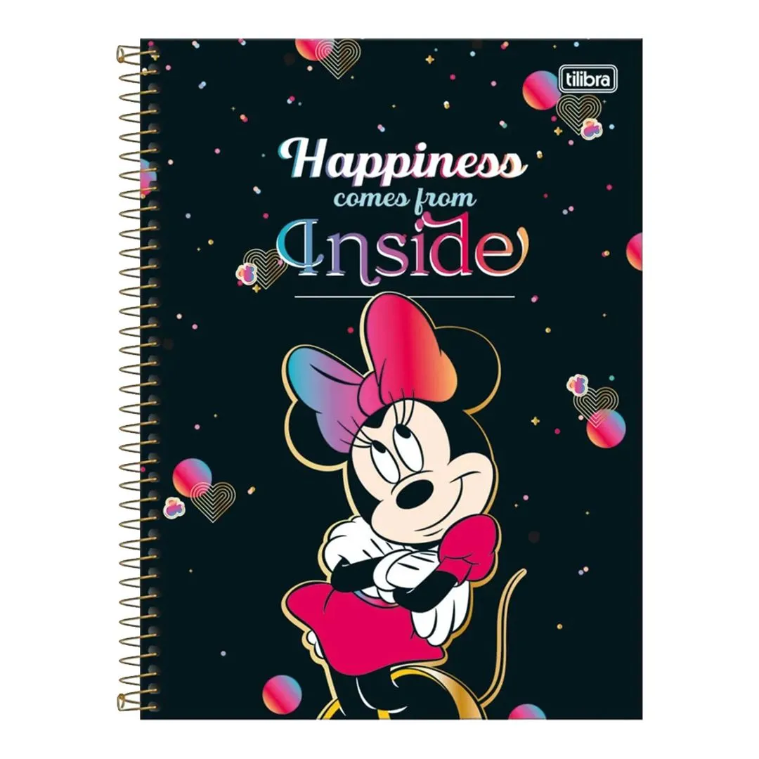 CADERNO UNIVERSITÁRIO MINNIE 10 MATÉRIAS & 160 FOLHAS