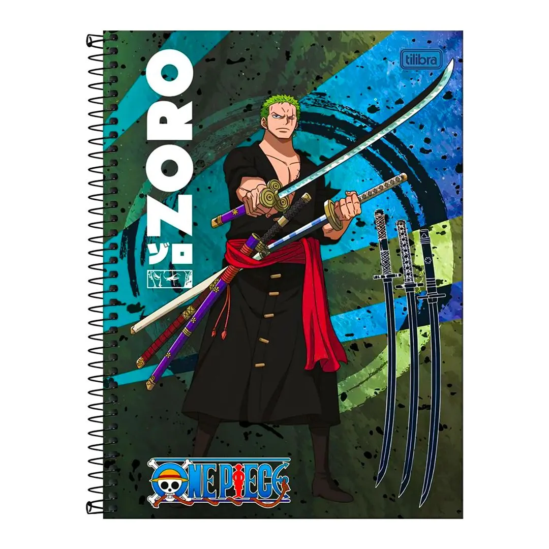 CADERNO UNIVERSITÁRIO ONE PIECE 16 MATÉRIAS - 160 FOLHAS