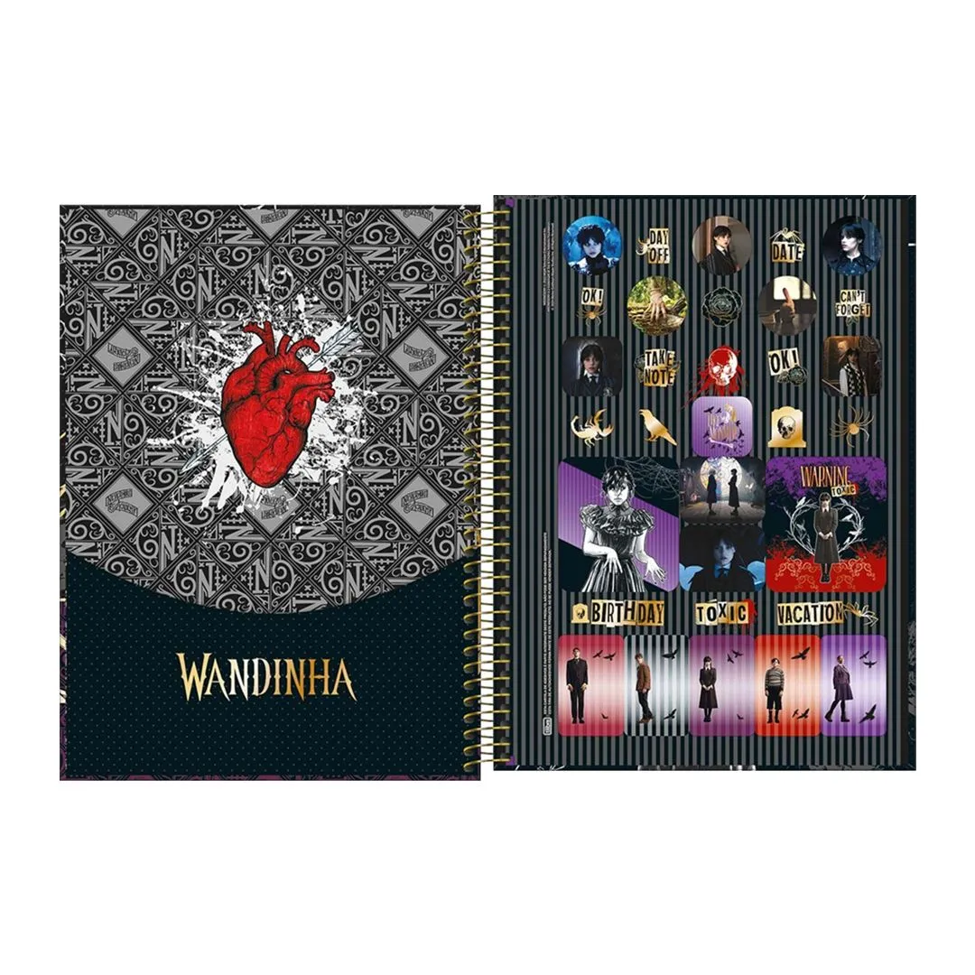 CADERNO UNIVERSITÁRIO WANDINHA 10 MATÉRIAS - 160 FOLHAS