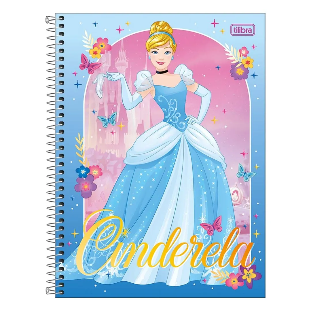 CADERNO UNIVERSITÁRIO PRINCESAS FIT - 10 MATÉRIAS & 160 FOLHAS