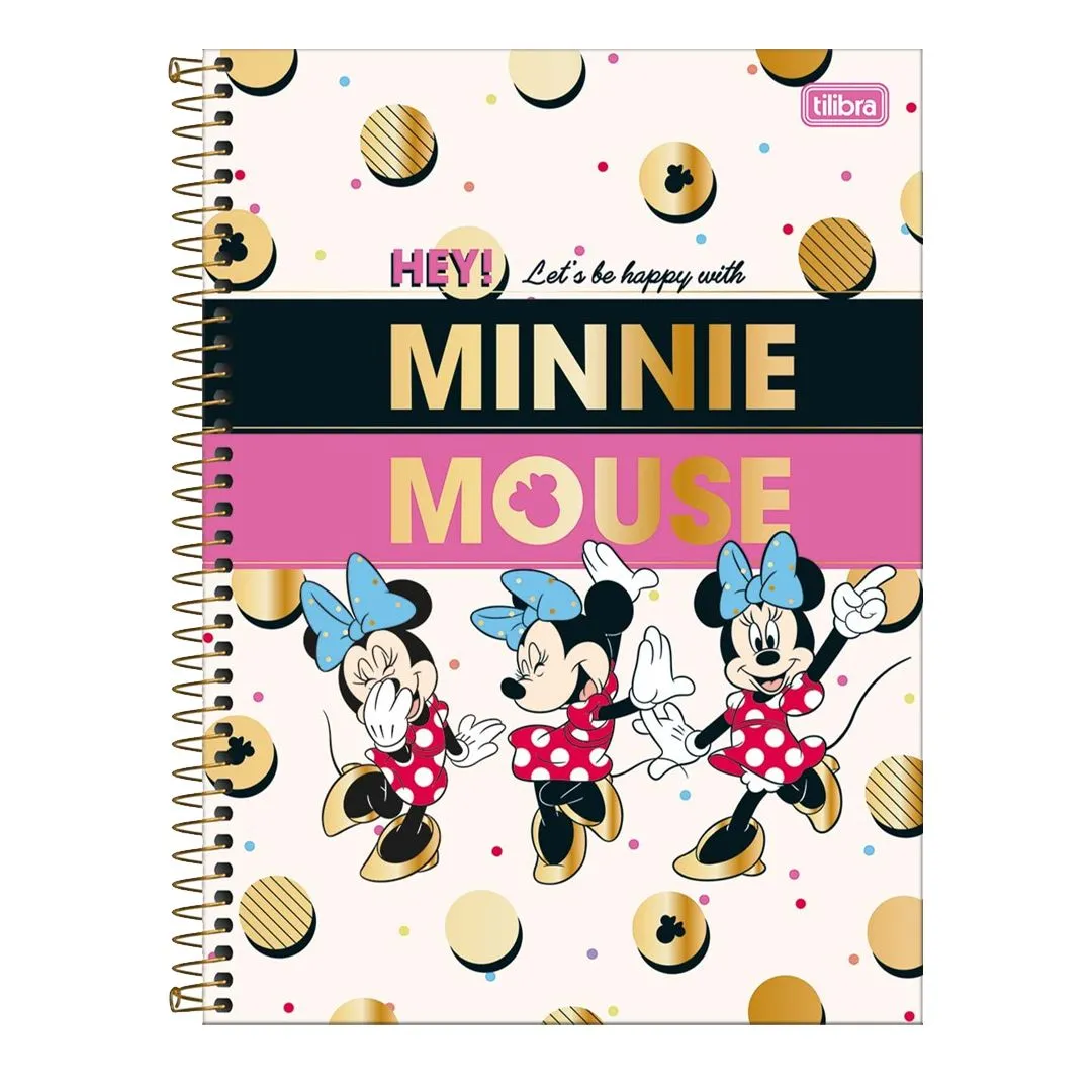 CADERNO UNIVERSITÁRIO MINNIE 16 MATÉRIAS & 256 FOLHAS