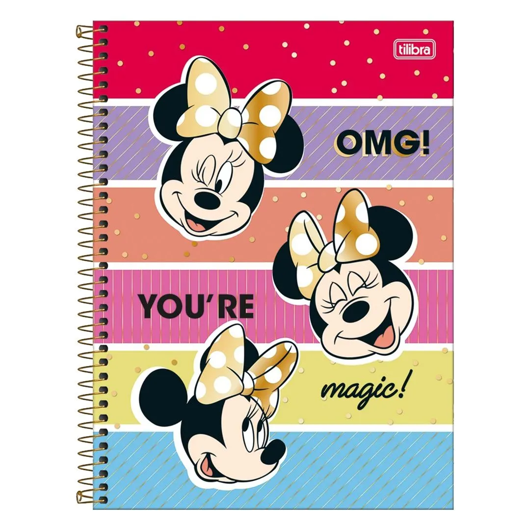 CADERNO UNIVERSITÁRIO MINNIE 16 MATÉRIAS & 256 FOLHAS
