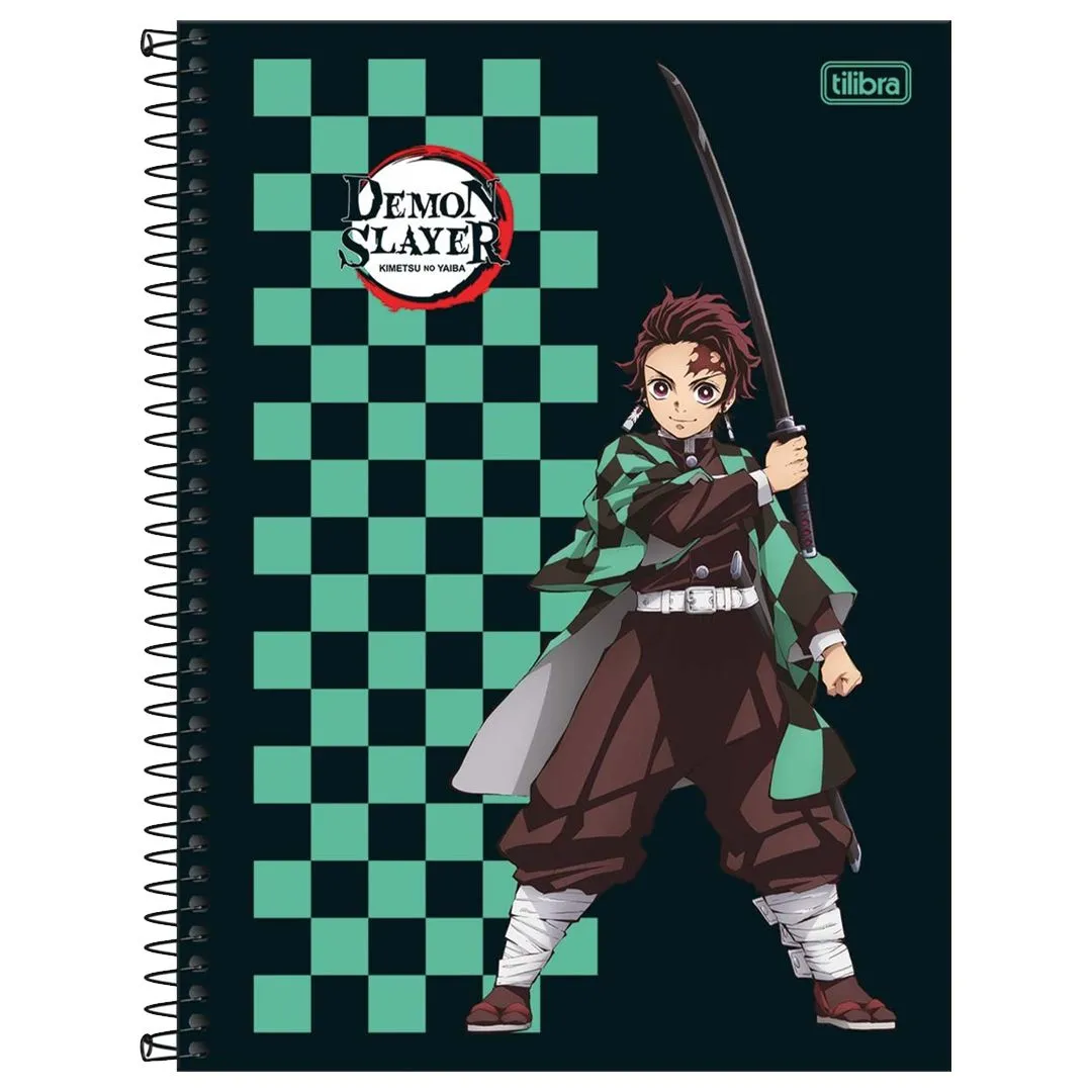 CADERNO UNIVERSITÁRIO DEMON SLAYER 16 MATÉRIAS & 256 FOLHAS
