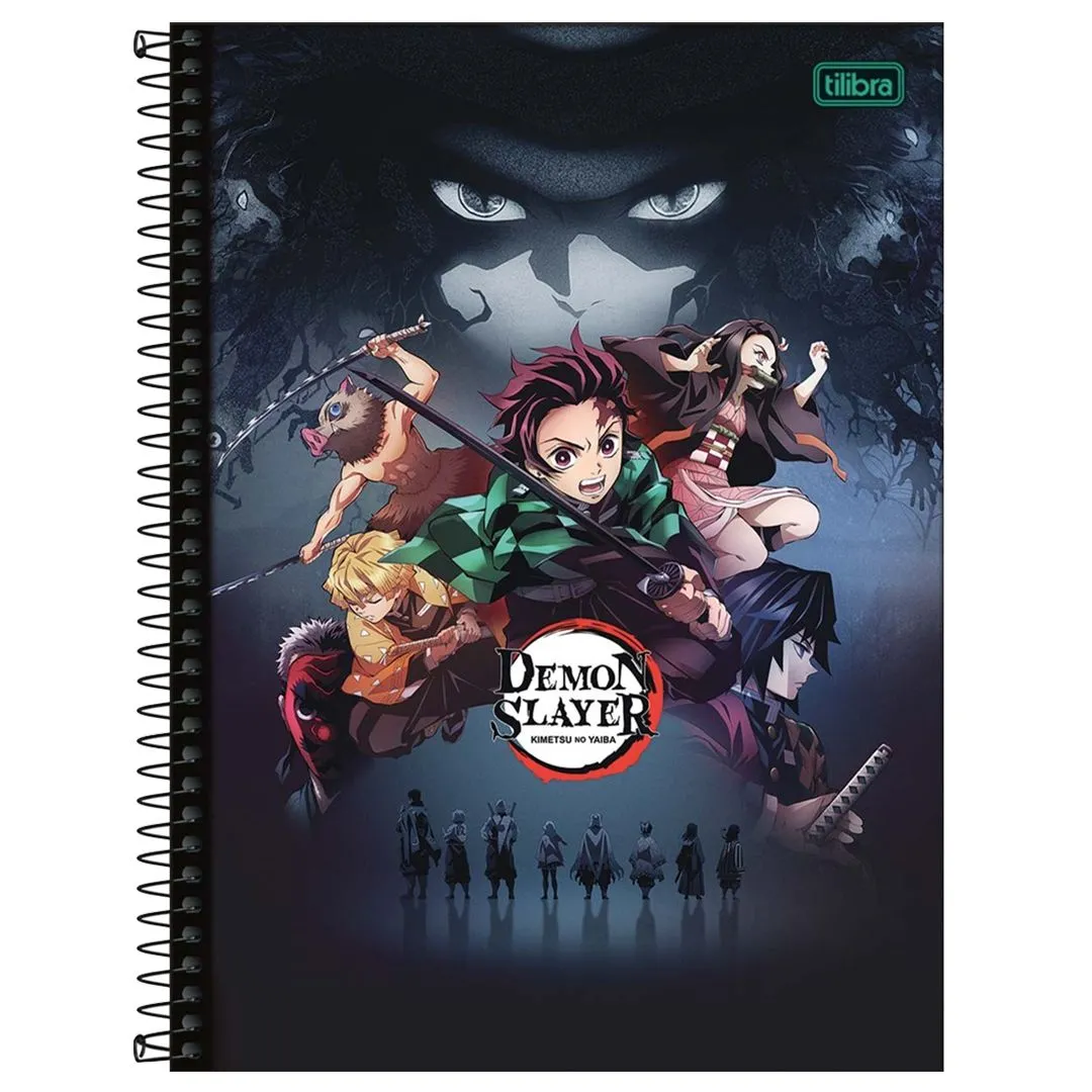 CADERNO UNIVERSITÁRIO DEMON SLAYER 16 MATÉRIAS & 256 FOLHAS