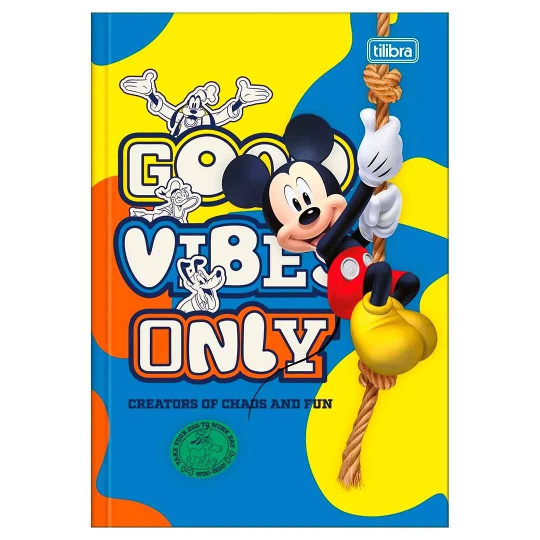 CADERNO BROCHURA CAPA DURA MICKEY 80 FOLHAS- SORTIDO