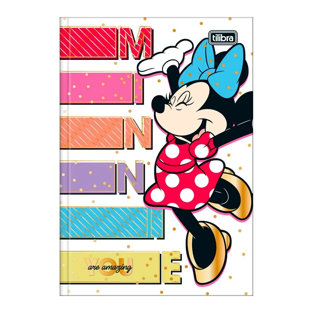 CADERNO BROCHURA CAPA DURA MINNIE 80 FOLHAS- SORTIDO