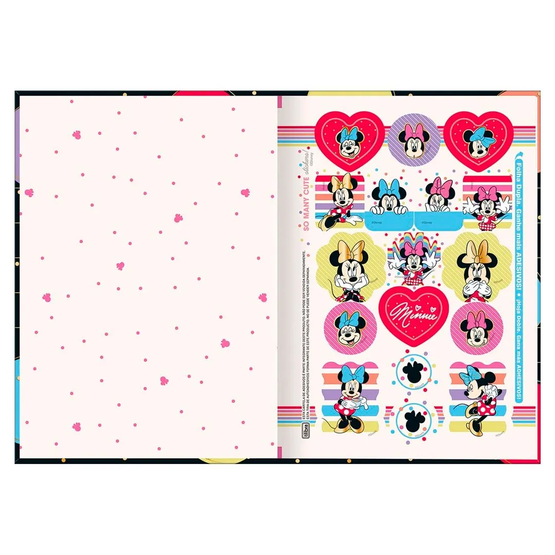 CADERNO BROCHURA CAPA DURA MINNIE 80 FOLHAS- SORTIDO