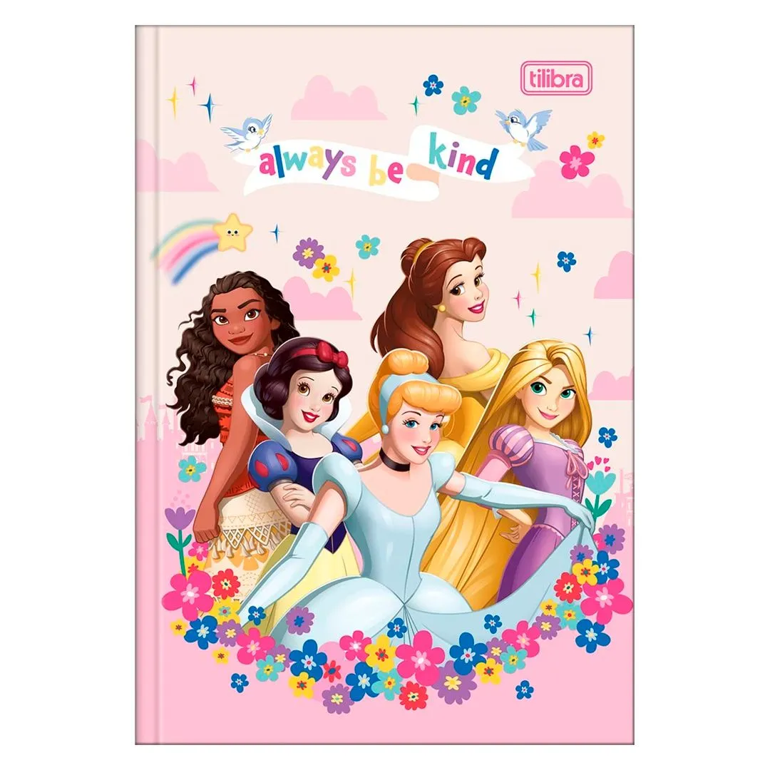 CADERNO BROCHURA CAPA DURA PRINCESAS 80 FOLHAS- SORTIDO