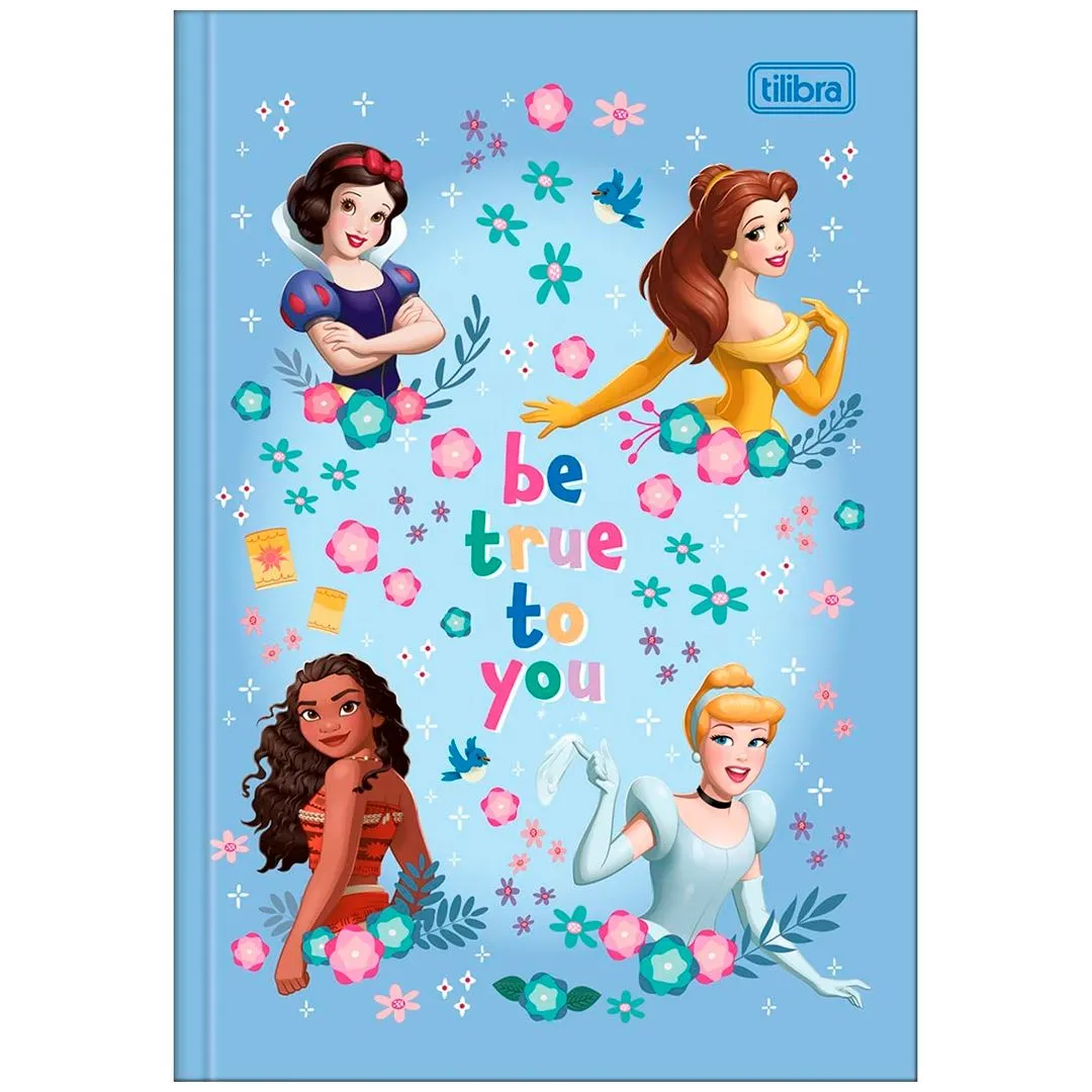 CADERNO BROCHURA CAPA DURA PRINCESAS 80 FOLHAS- SORTIDO