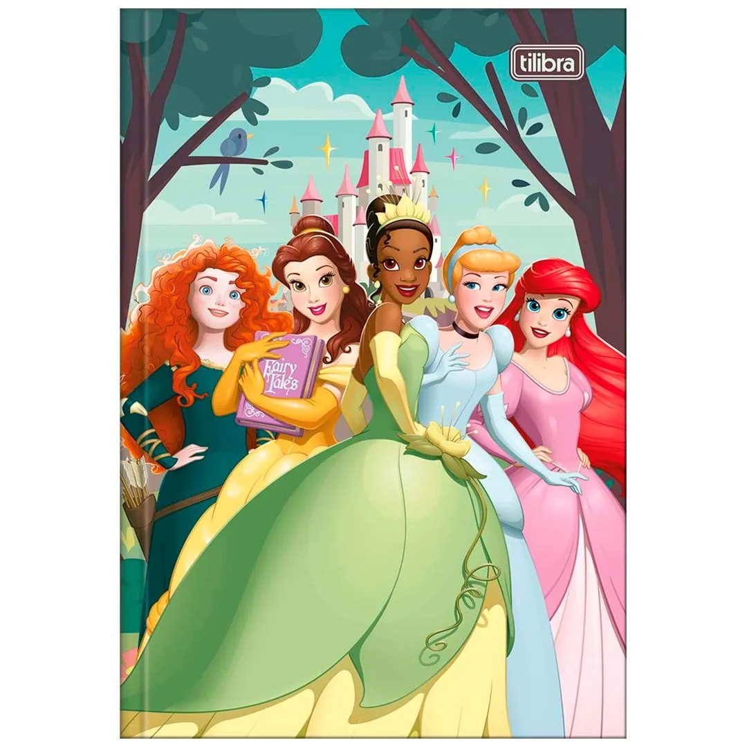 CADERNO BROCHURA CAPA DURA PRINCESAS 80 FOLHAS- SORTIDO