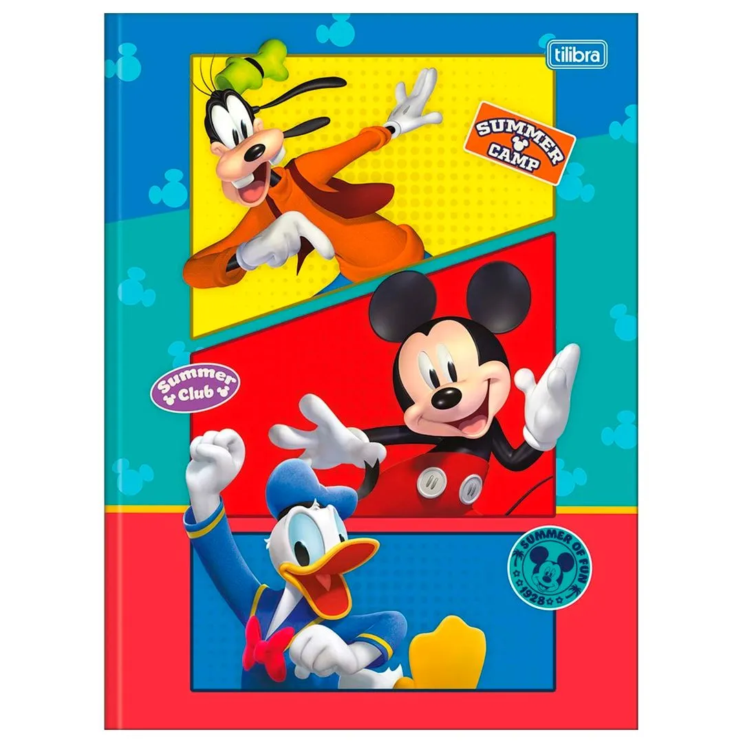 CADERNO BROCHURA CAPA DURA UNIVERSITÁRIO MICKEY 48 FOLHAS- SORTIDO