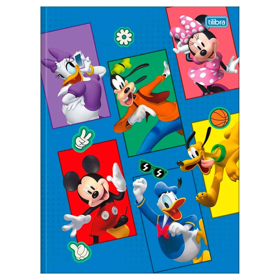 CADERNO BROCHURA CAPA DURA UNIVERSITÁRIO MICKEY 48 FOLHAS- SORTIDO