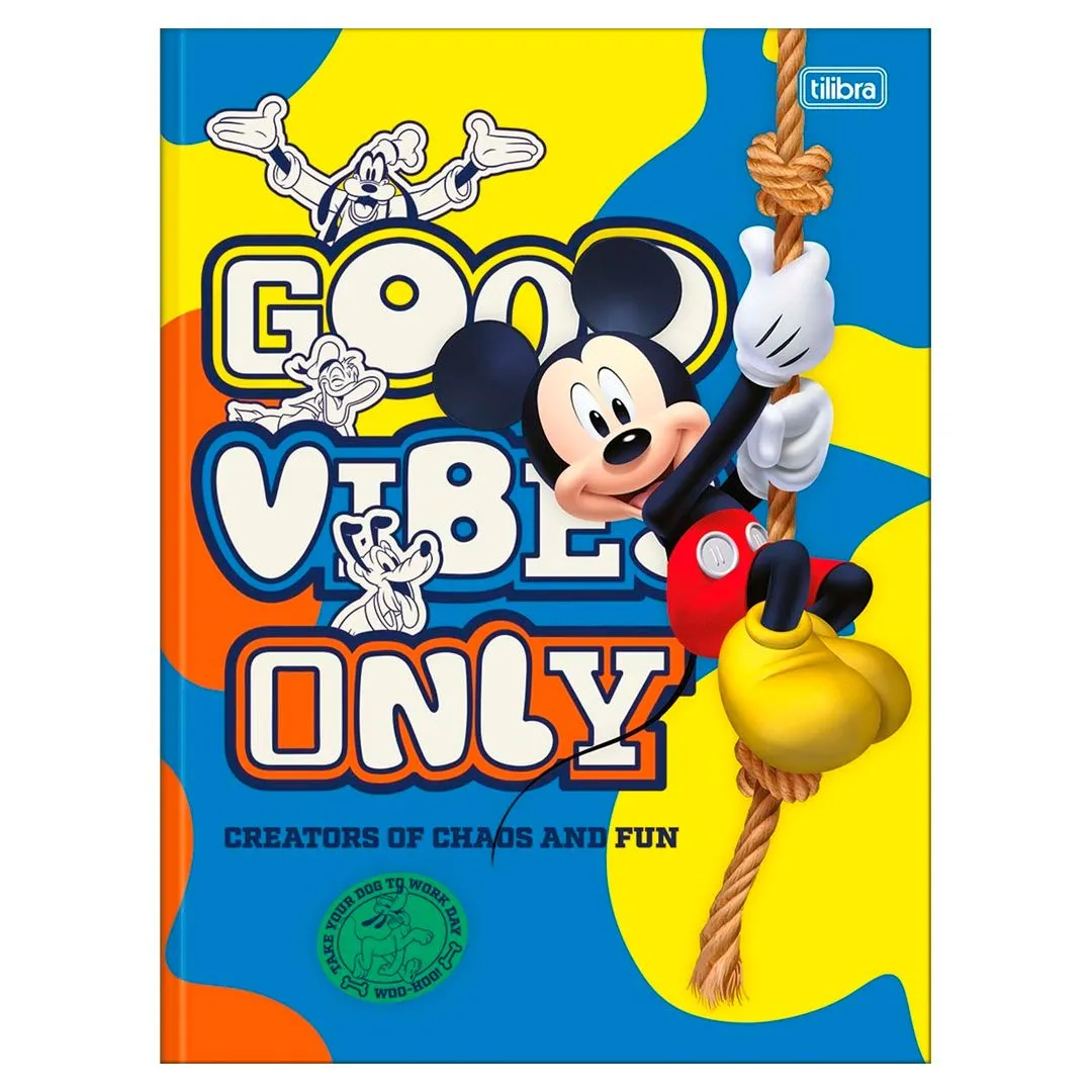 CADERNO BROCHURA CAPA DURA UNIVERSITÁRIO MICKEY 48 FOLHAS- SORTIDO