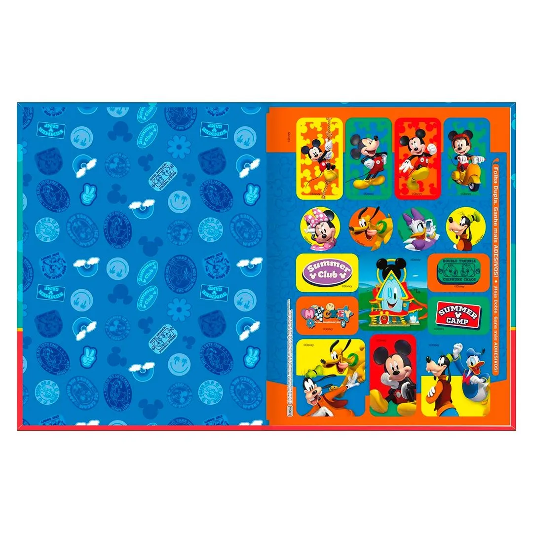 CADERNO BROCHURA CAPA DURA UNIVERSITÁRIO MICKEY 48 FOLHAS- SORTIDO