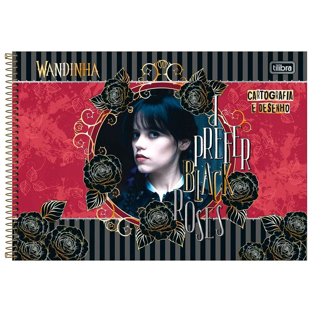 CADERNO DE CARTOGRAFIA E  DESENHO ESPIRAL CAPA DURA WANDINHA 80 FOLHAS- SORTIDO