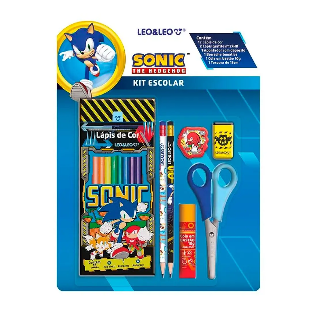 KIT LÁPIS DE COR 12 CORES SONIC