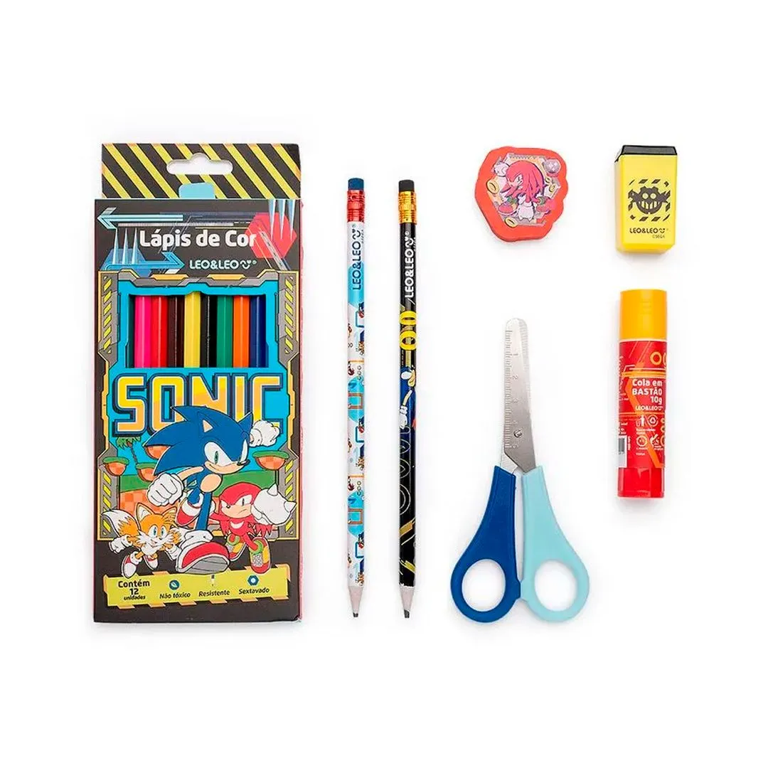 KIT LÁPIS DE COR 12 CORES SONIC