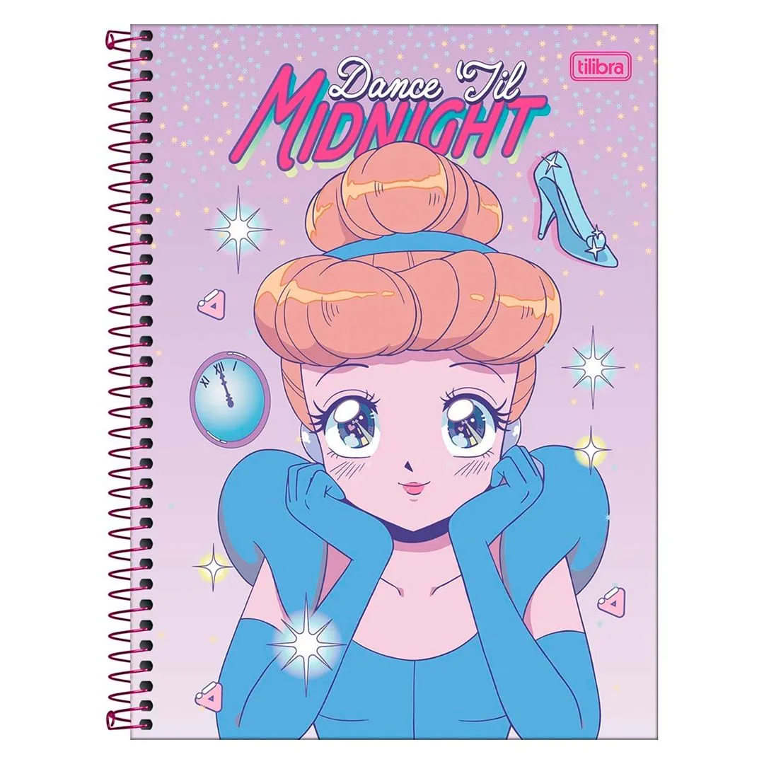 CADERNO CAPA DURA UNIVERSITÁRIO PRINCESAS MANGÁ- SORTIDO