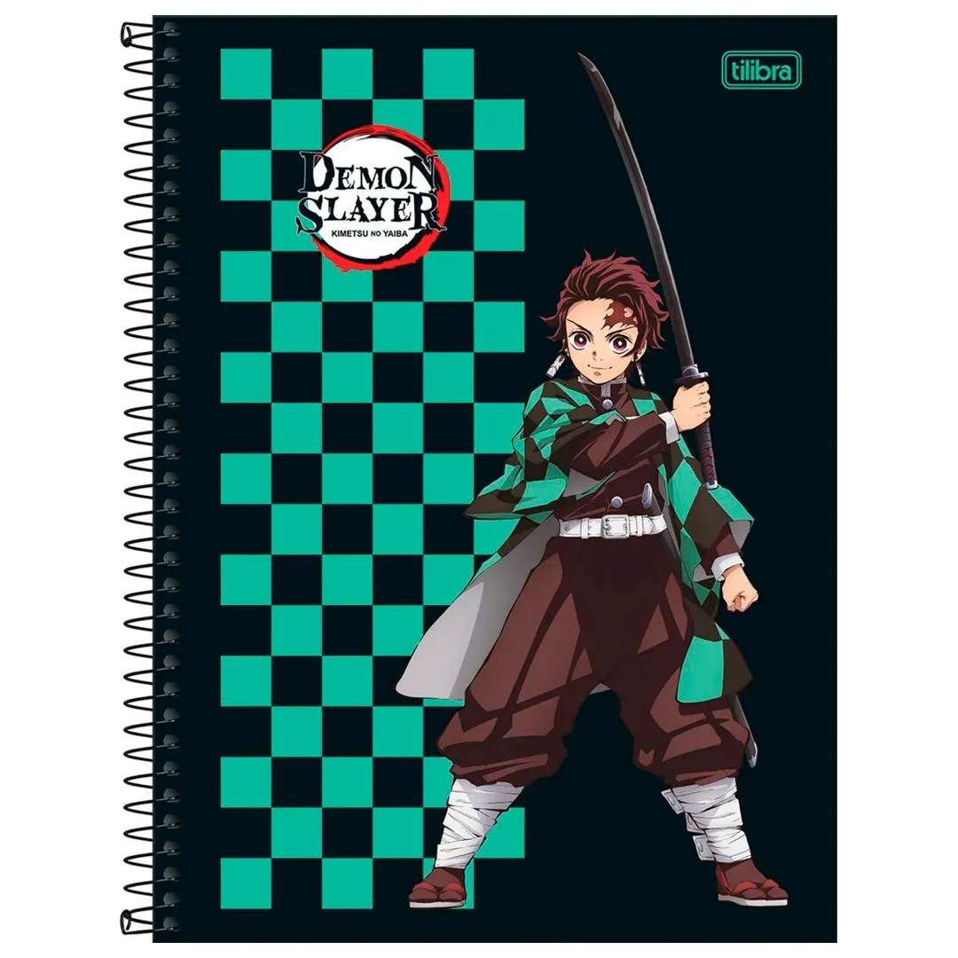 CADERNO ESPIRAL CAPA DURA UNIVERSITÁRIO DEMON SLAYER- SORTIDO