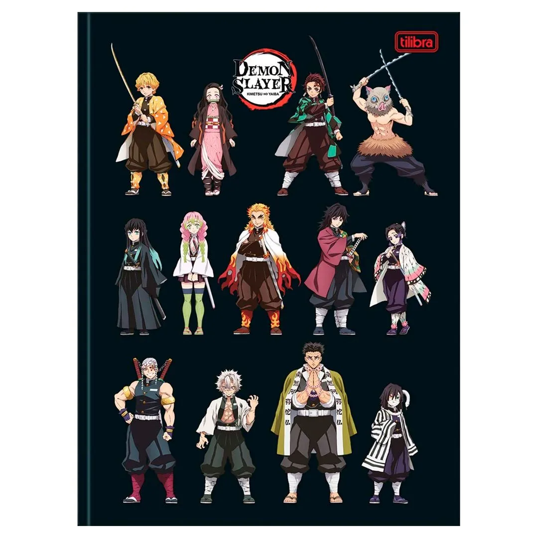 CADERNO BROCHURA CAPA DURA UNIVERSITÁRIO DEMON SLAYER- SORTIDO