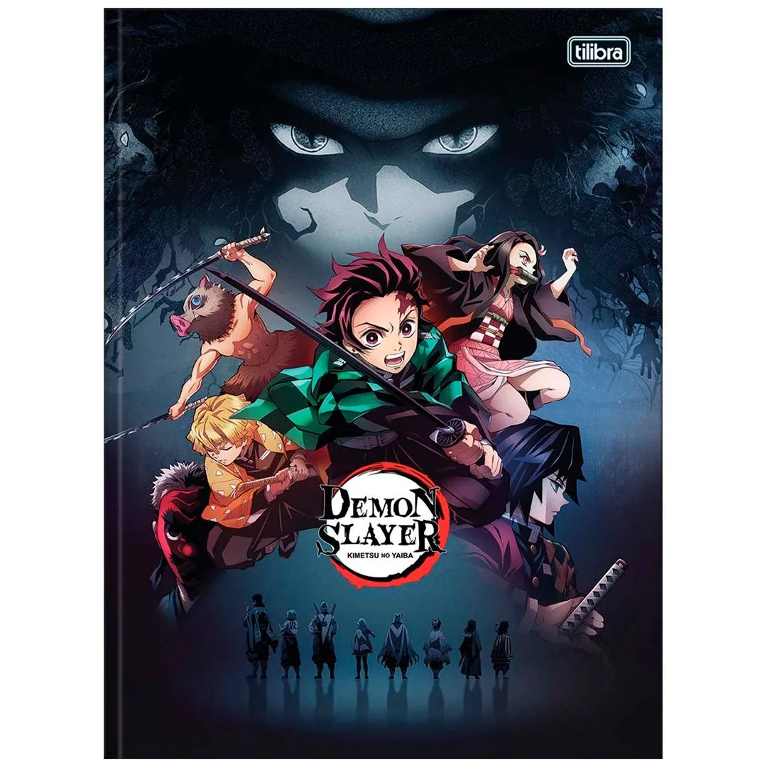 CADERNO BROCHURA CAPA DURA UNIVERSITÁRIO DEMON SLAYER- SORTIDO