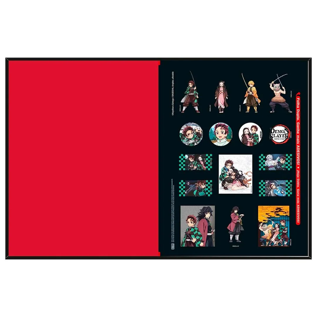 CADERNO BROCHURA CAPA DURA UNIVERSITÁRIO DEMON SLAYER- SORTIDO