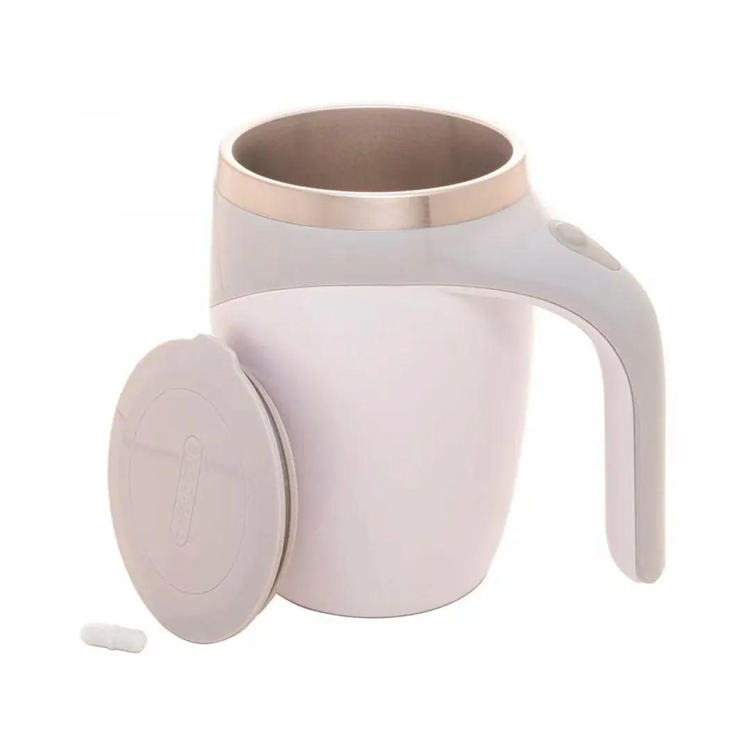 CANECA MIXER DE AÇO INOX C/TAMPA BRANCA