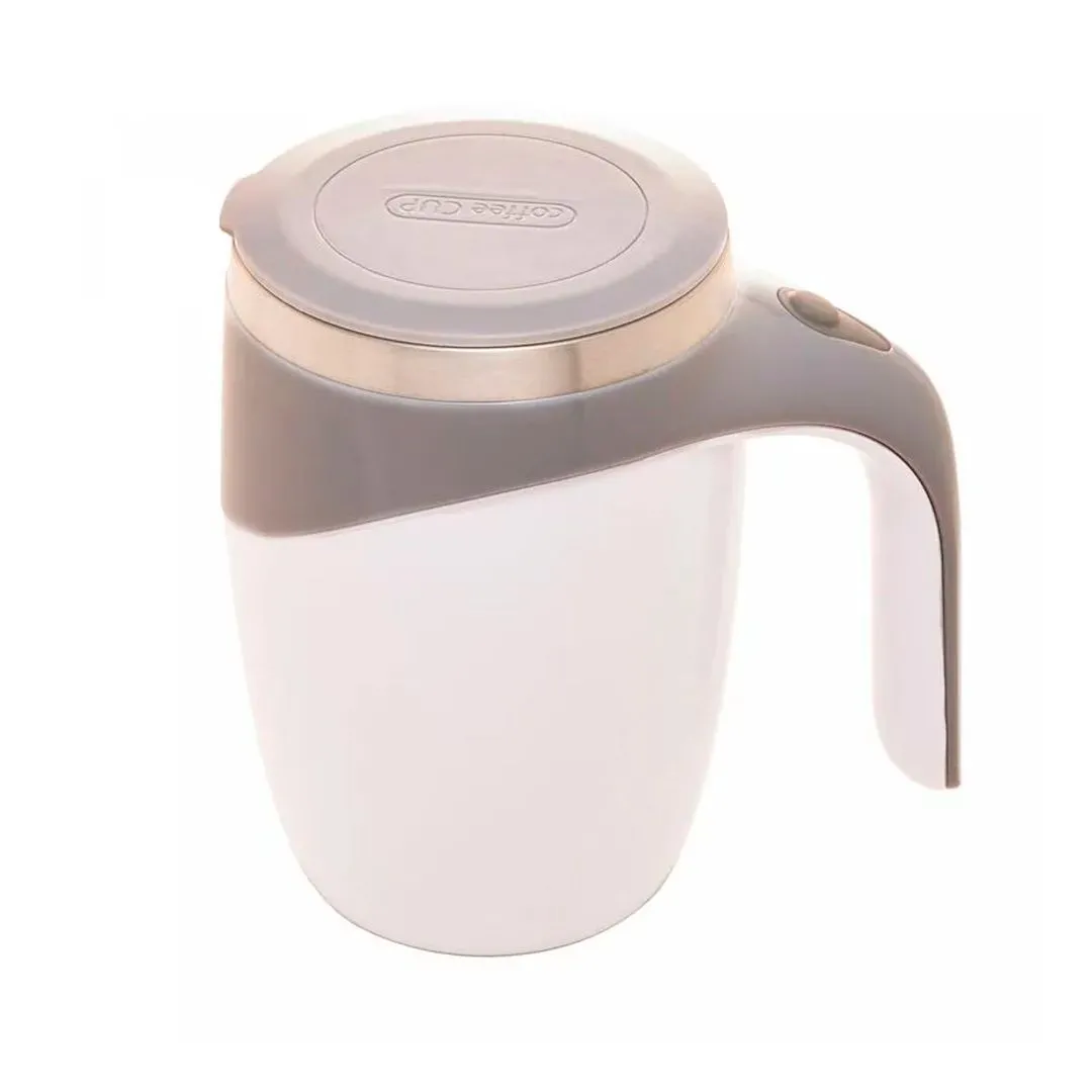 CANECA MIXER DE AÇO INOX C/TAMPA BRANCA