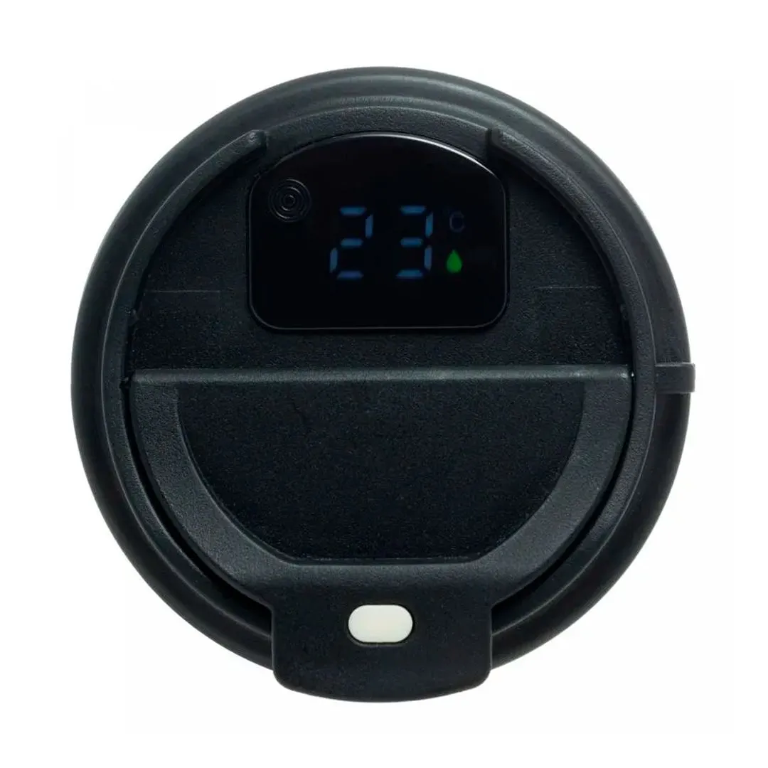 COPO TÉRMICO DE AÇO INOX PAREDE DUPLA C/TAMPA E TERMOMETRO MOTION 500ML