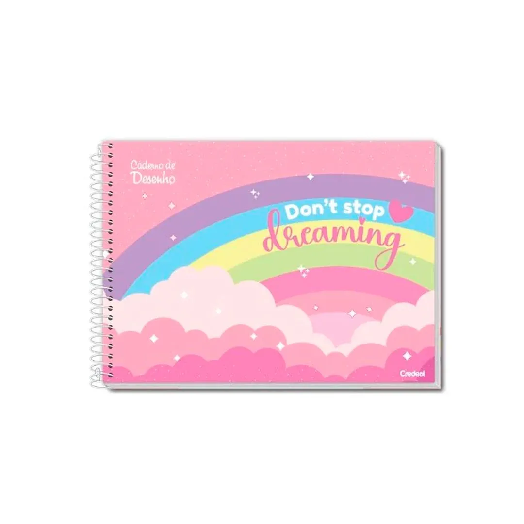 CADERNO DESENHO UNIVERSITÁRIO C/D 80 FOLHAS ARCO-IRIS