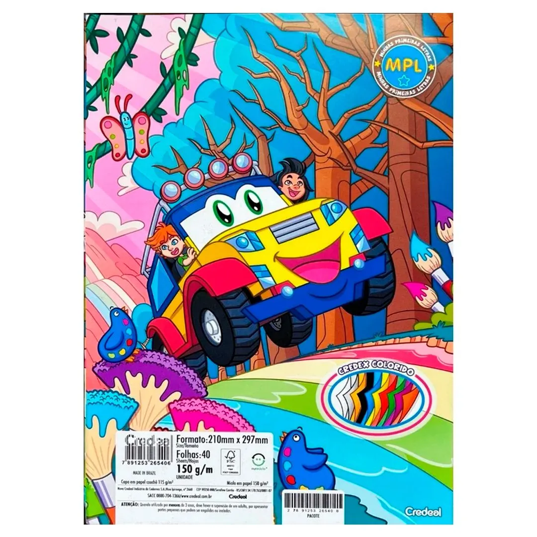 CREDEX COLORIDO A4 210x297mm 40 FOLHAS 
