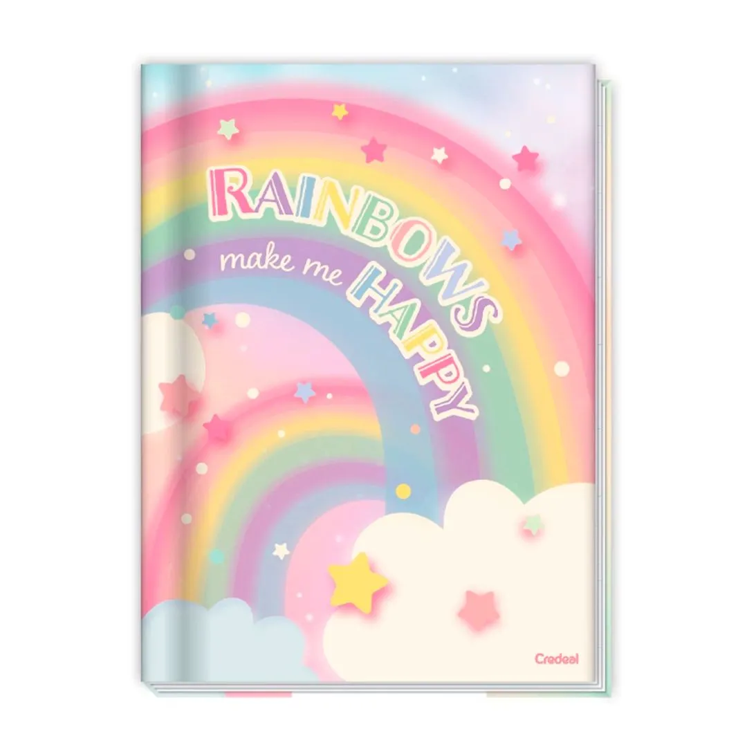 CADERNO BROCHURA UNIVERSITÁRIO COST. C/D 80 FOLHAS ARCO-IRIS