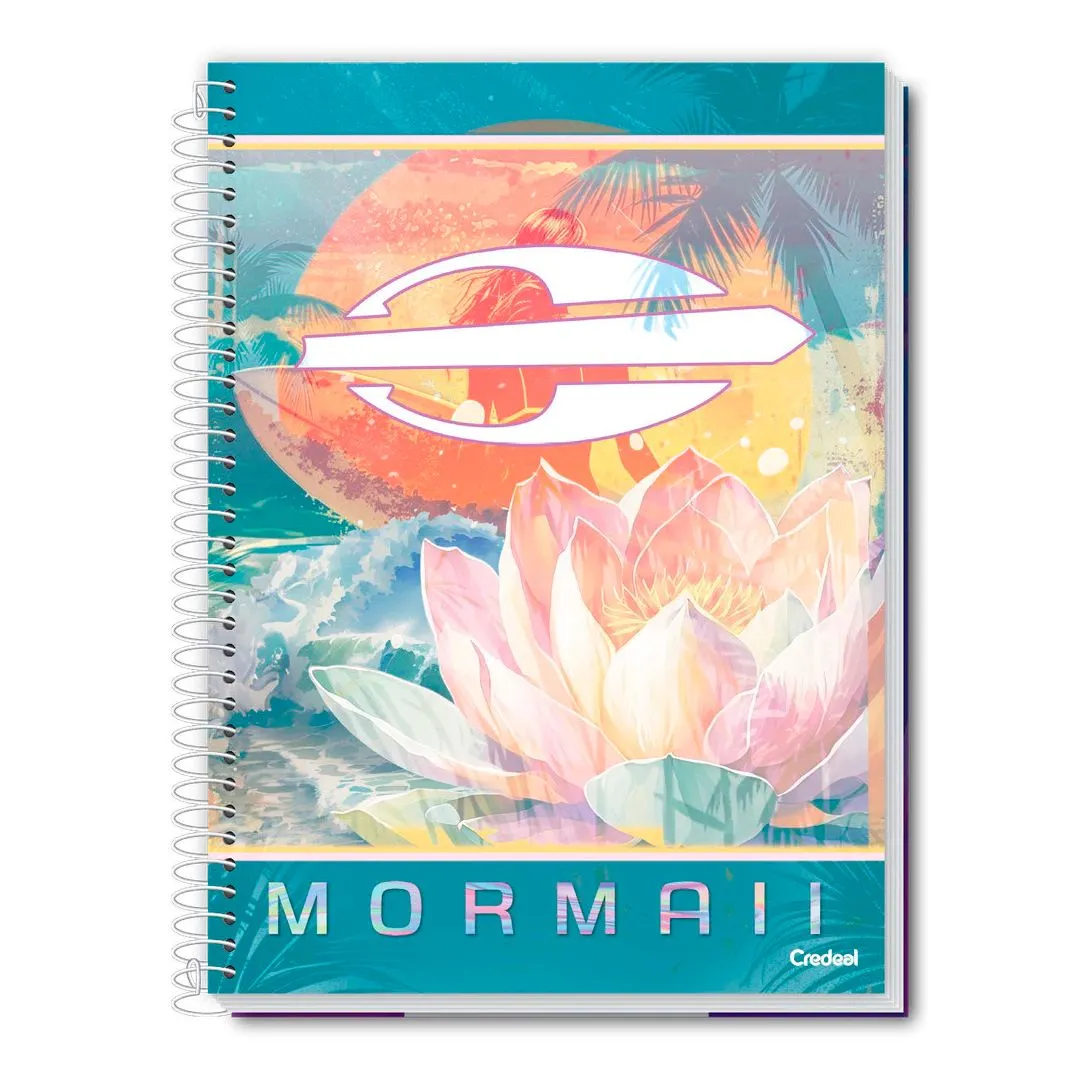 CADERNO UNIVERSITÁRIO C/D 1M 80 FOLHAS- MORMAII FEMININO