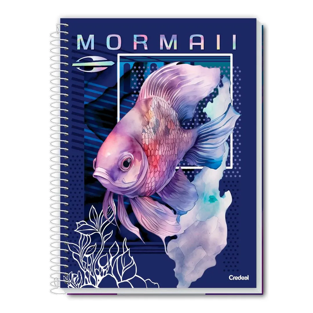 CADERNO UNIVERSITÁRIO C/D 1M 80 FOLHAS- MORMAII FEMININO