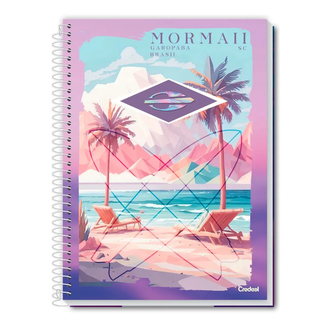 CADERNO UNIVERSITÁRIO C/D 1M 80 FOLHAS- MORMAII FEMININO
