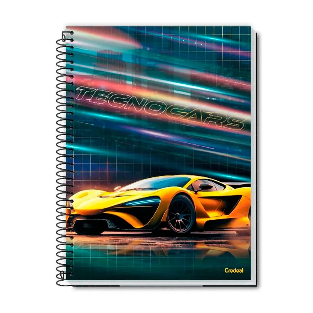 CADERNO UNIVERSITÁRIO C/D 1M 96 FOLHAS TECNOCARS