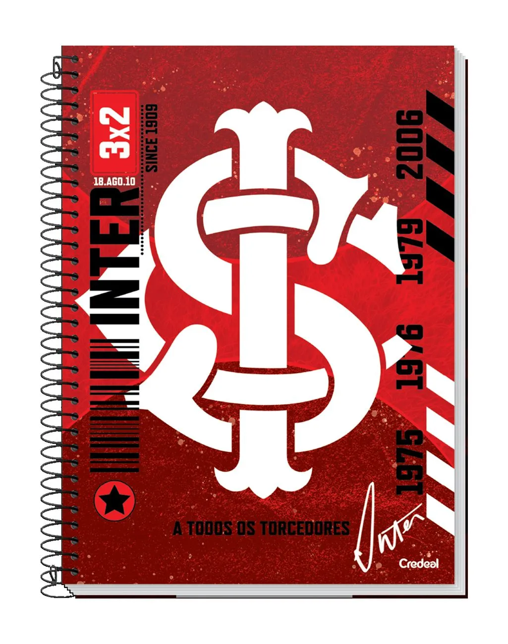 CADERNO 1/4 CAPA DURA 80 FOLHAS- INTERNACIONAL- CERT. FSC