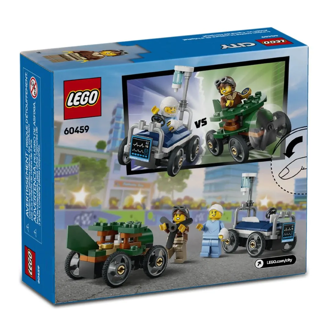 LEGO CITY CARRO DE AVIÃO VS CARRO CAMA DE HOSPITAL