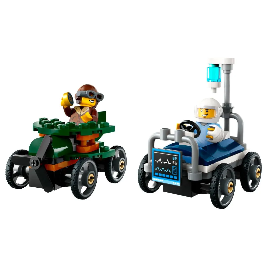 LEGO CITY CARRO DE AVIÃO VS CARRO CAMA DE HOSPITAL
