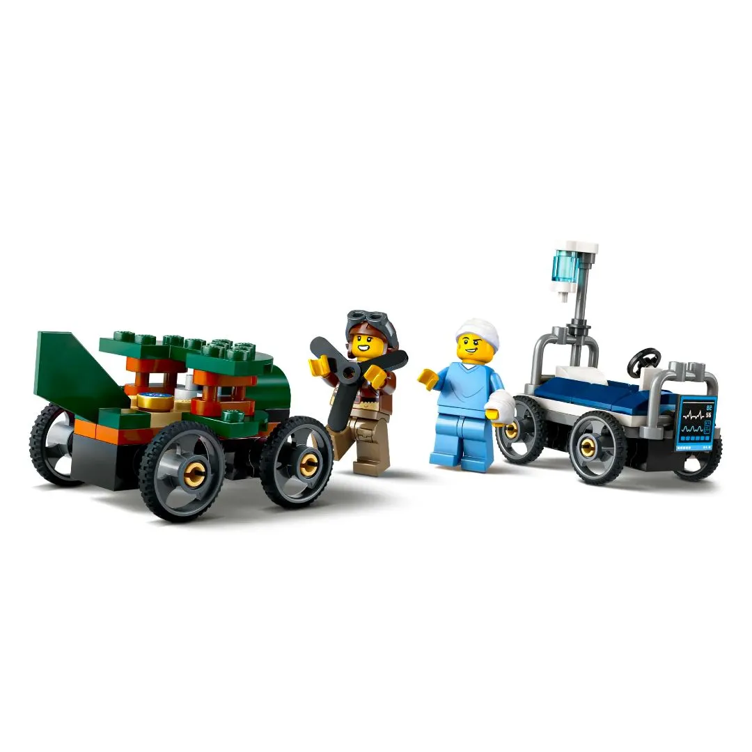 LEGO CITY CARRO DE AVIÃO VS CARRO CAMA DE HOSPITAL