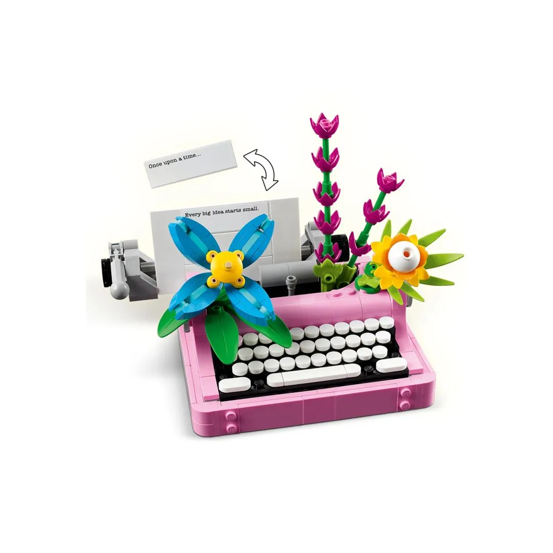 MAQUINA DE ESCREVER COM FLORES