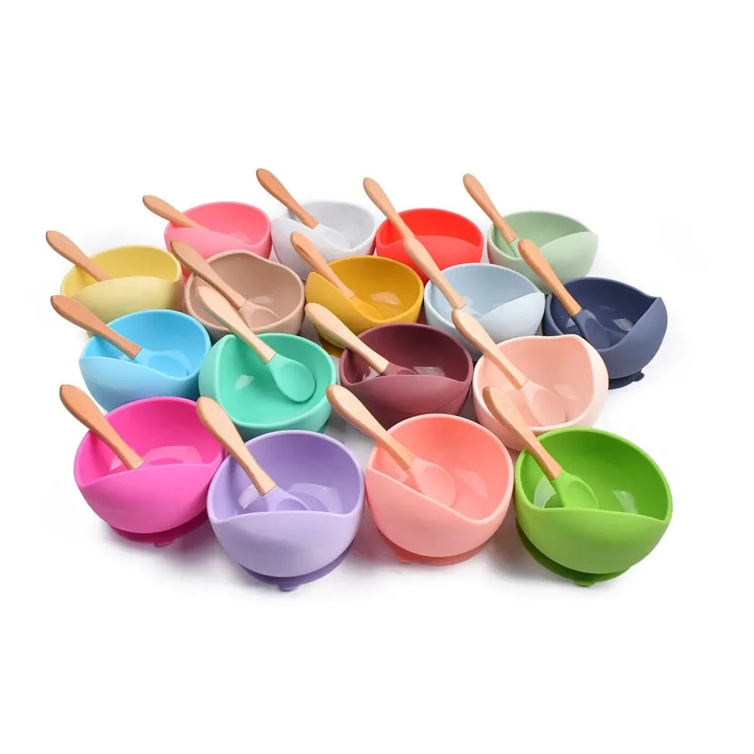 CONJUNTO 2 PEÇAS PARA BEBÊ DE SILICONE  CORES SORTIDAS