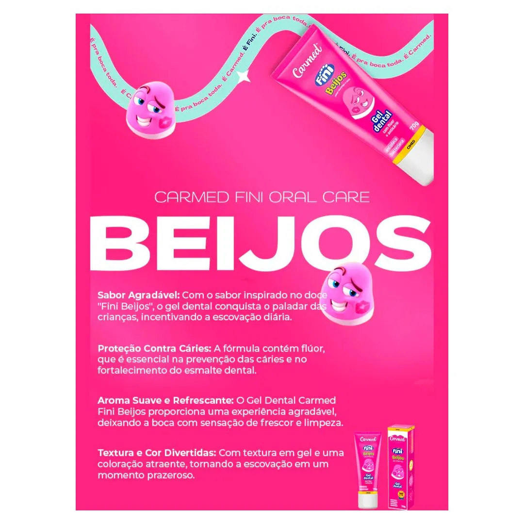 GEL DENTAL CARMED FINI BEIJOS 70G